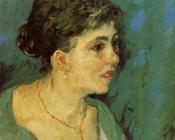 文森特威廉梵高 - 一个穿蓝色衣服的女人的肖像